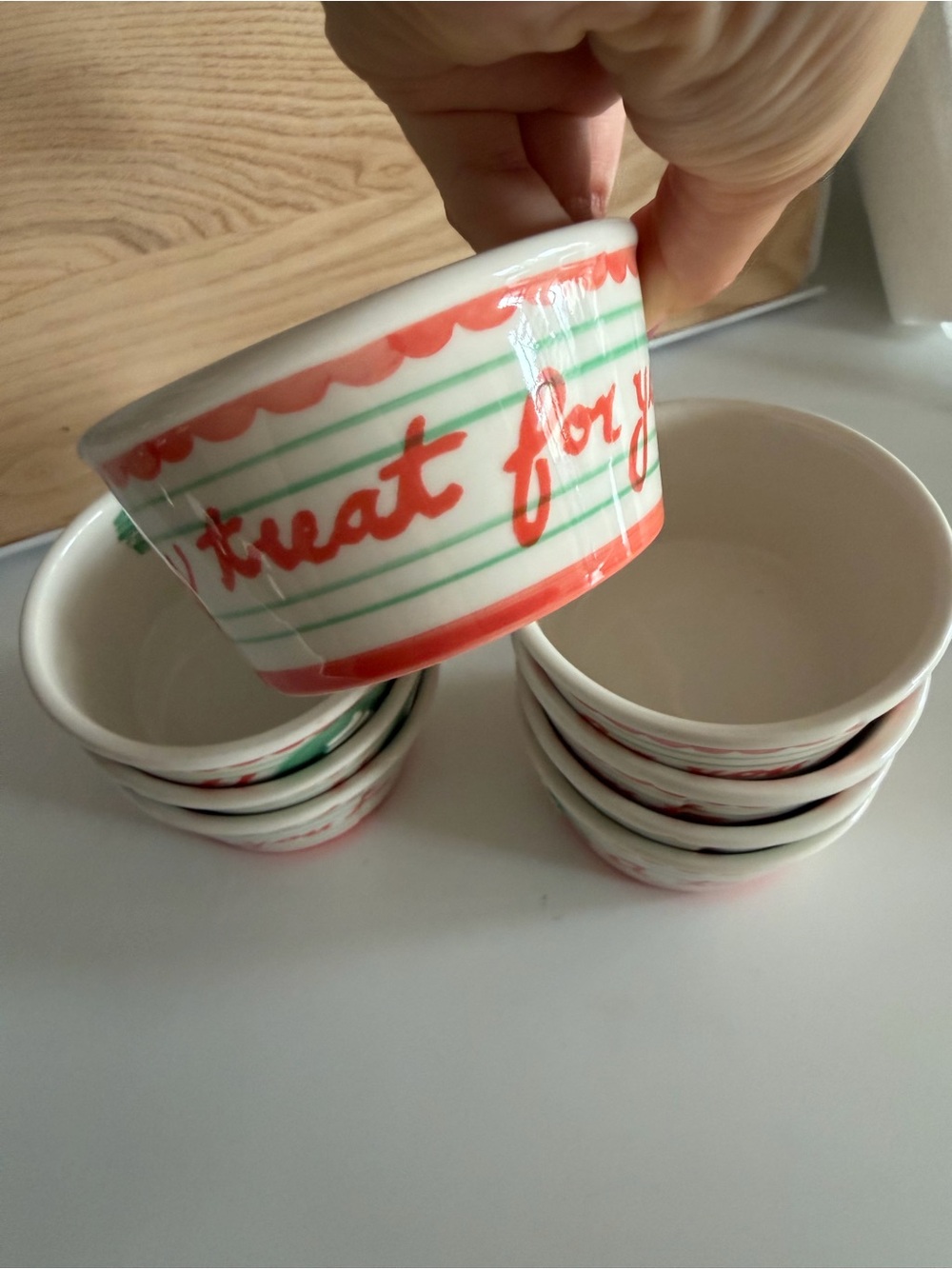8 NWT Anthropologie Ceramic Dessert Ramekins